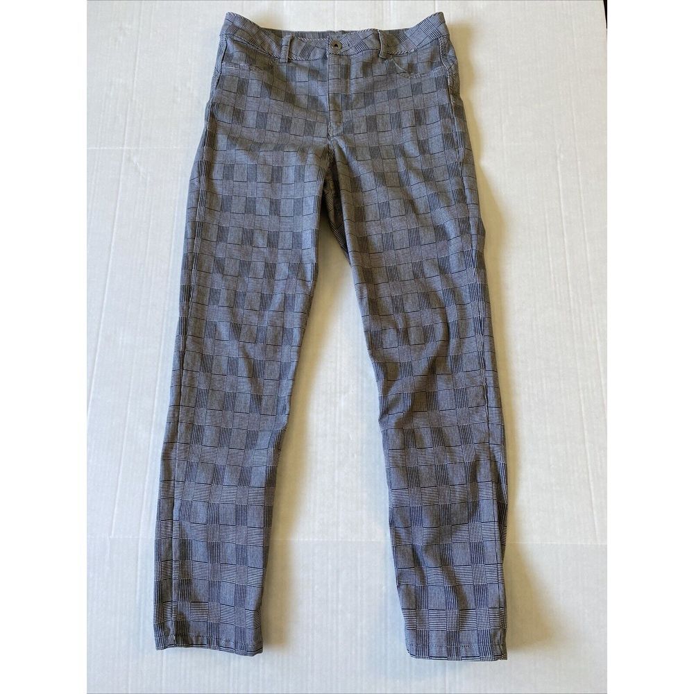 Calzedonia Women Gray Dress Pants checkered Size Large‎